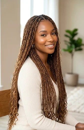 Foto: Penteado twist (resultado final)